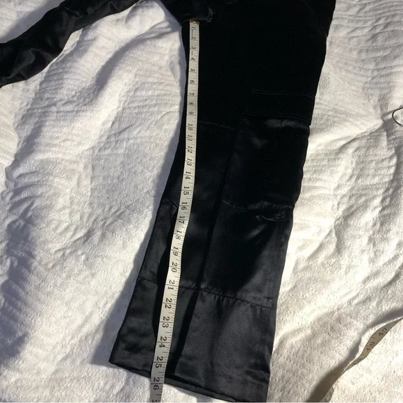 Vintage Y2K Vivienne tam low rise silk cargo pants